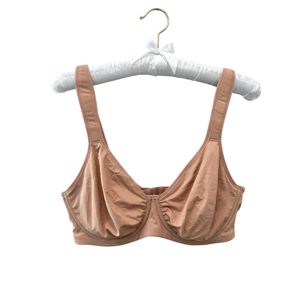 HSIA 34D Nude Full Coverage Underwire Bra Unlined Support NWT